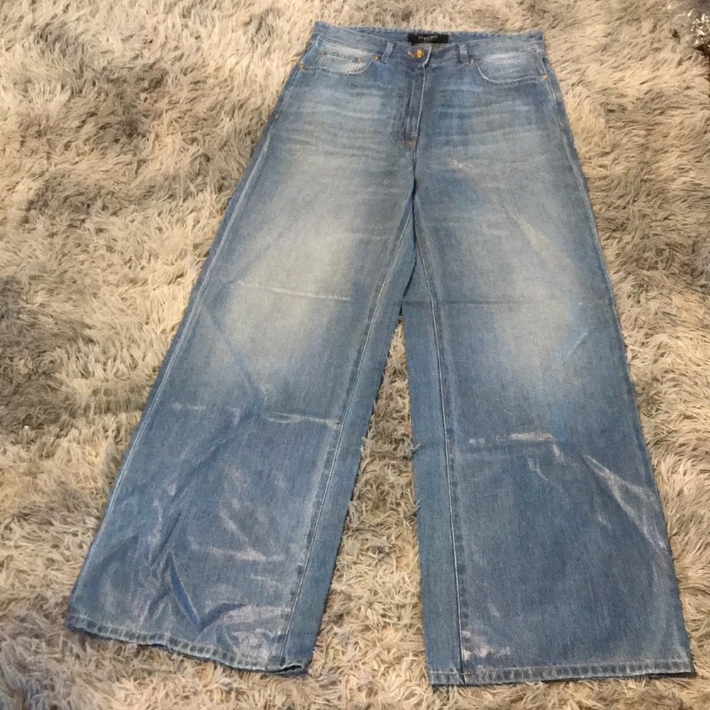 💯 New Authentic VERSACE High-Rise Cotton Jeans size 27